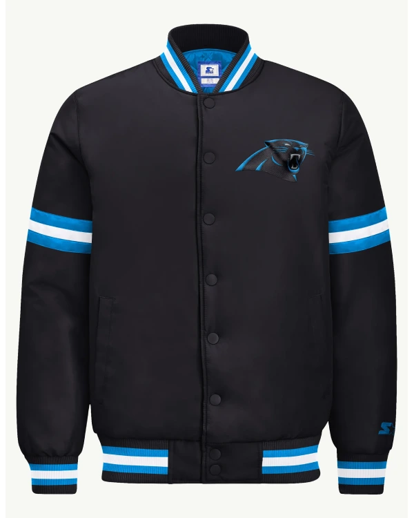 Buy Mens Carolina Panthers Courtside Black Satin