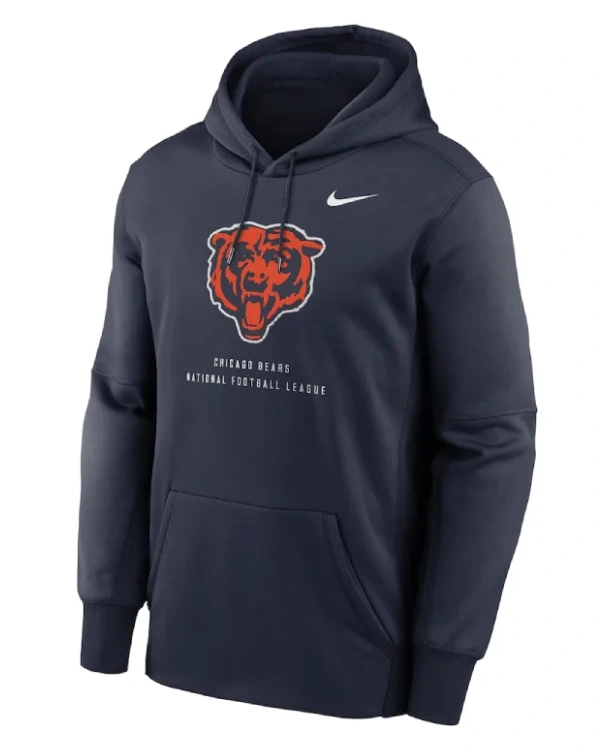 Buy Men’s Chicago Bears Nike Navy Toss Sweep Therma-FIT Hoodie Sale