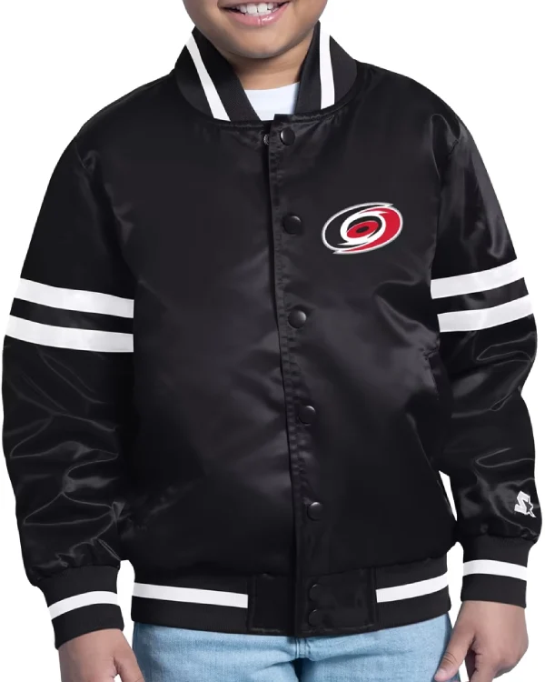 Carolina Hurricanes Black Starter Satin Jacket