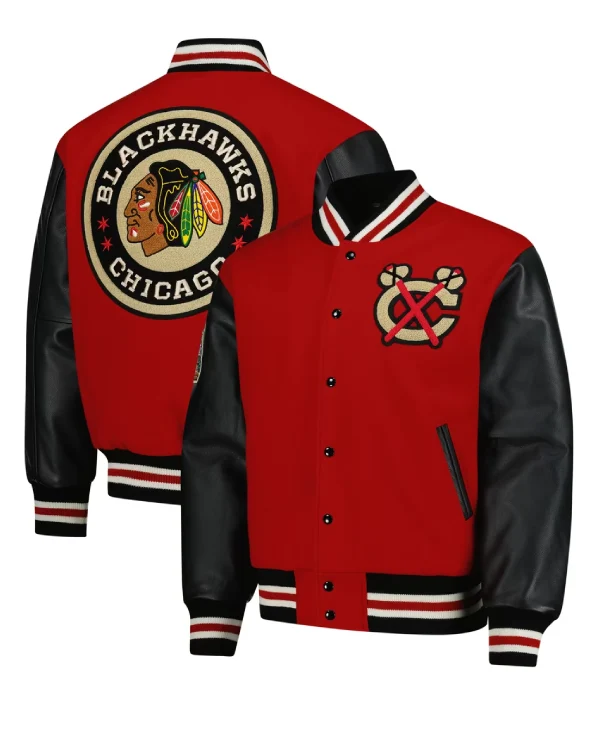 Chicago Blackhawks Coaches Varsity Jacket