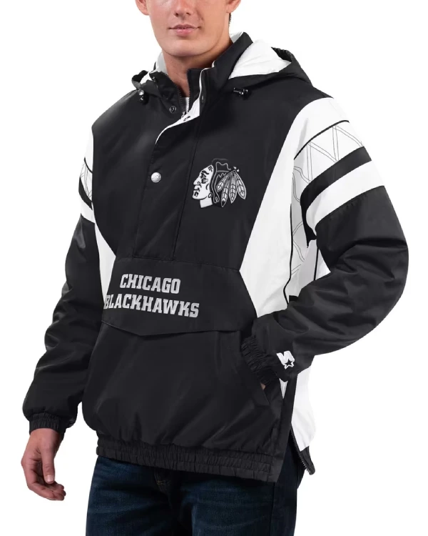 Chicago Blackhawks Half-Zip Hooded Jacket