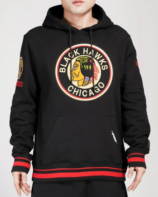 Chicago Blackhawks Pullover Black Hoodie