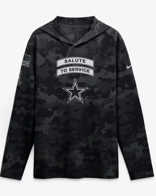 Dallas Cowboys Salute to Service Hooded Long Sleeve Shirt 2026