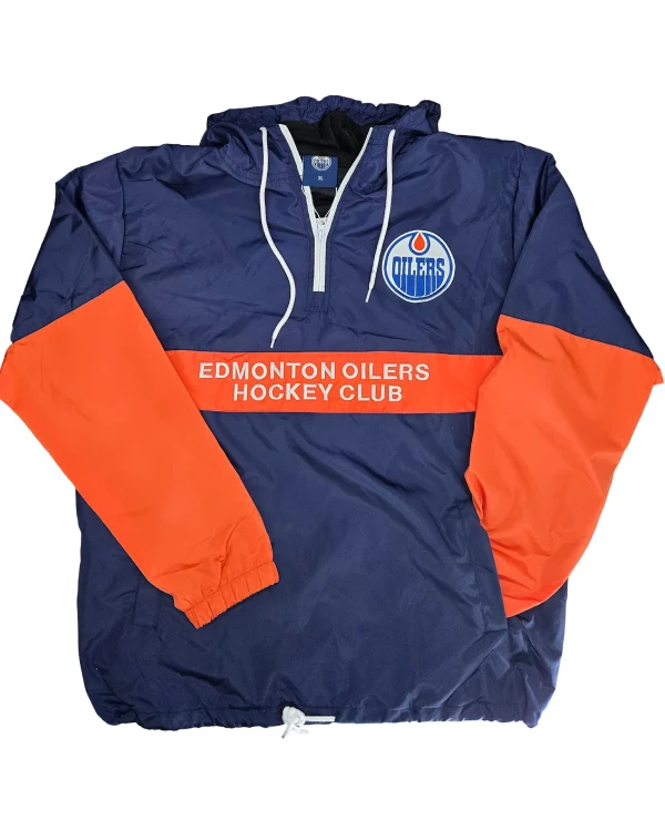 Edmonton Oilers Blue & Orange Windbreaker Jacket