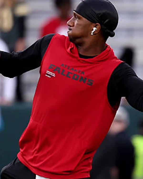 Falcons 2026 Michael Penix Jr. Sideline Sleeveless Hoodie