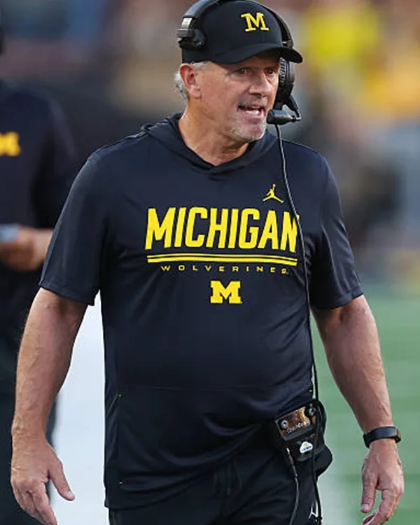 Kyle Whittingham Michigan Wolverines Black Hooded T-Shirt 2026