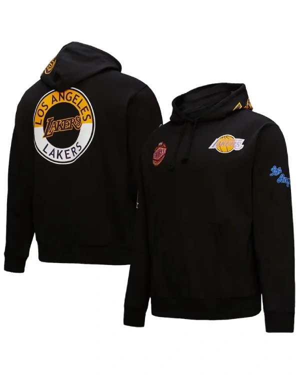 LA Lakers Blackout Black Pullover Hoodie