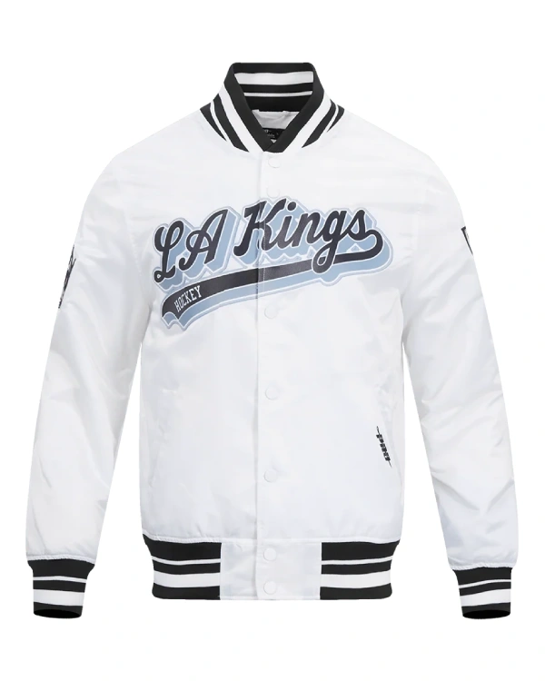 Los Angeles Kings White Satin Jacket