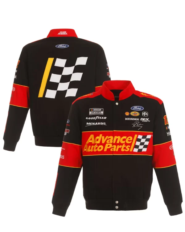 Mens Ryan Blaney Twill Uniform Full-Snap Jacket