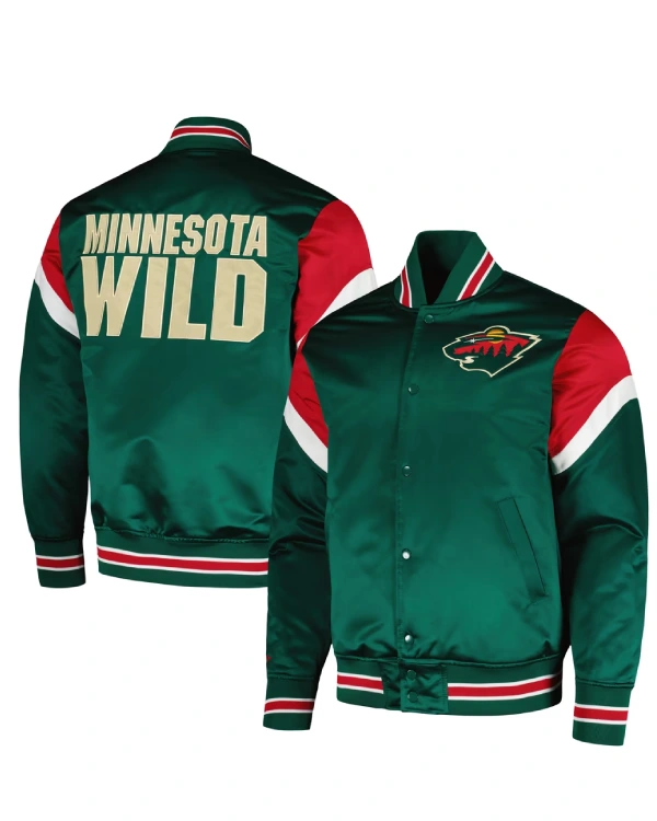 Minnesota Wild Full-Snap Satin Jacket