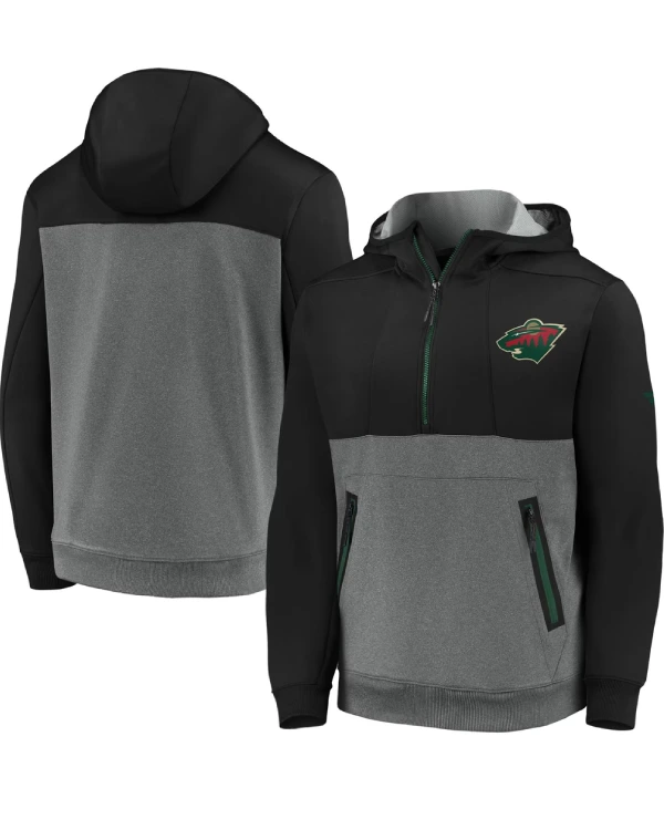 Minnesota Wild Half-Zip Hooded Jacket