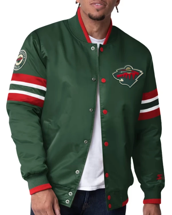 Minnesota Wild Starter Full-Snap Varsity Jacket