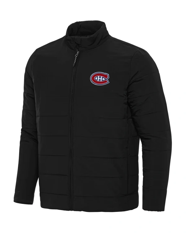 Montreal Canadiens Full Zip Black Puffer Jacket