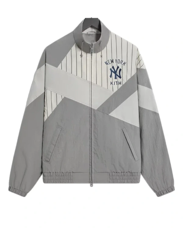 NY Yankees Pinstripe Full Zip Windbreaker Jacket