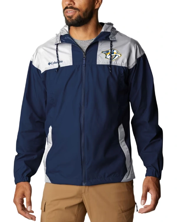 Nashville Predators Full Zip Windbreaker Jacket