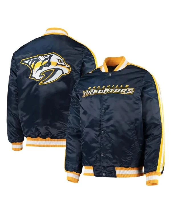Nashville Predators Navy Satin Jacket