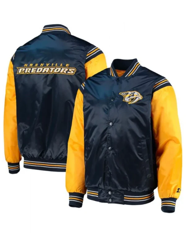 Nashville Predators Satin Varsity Jacket
