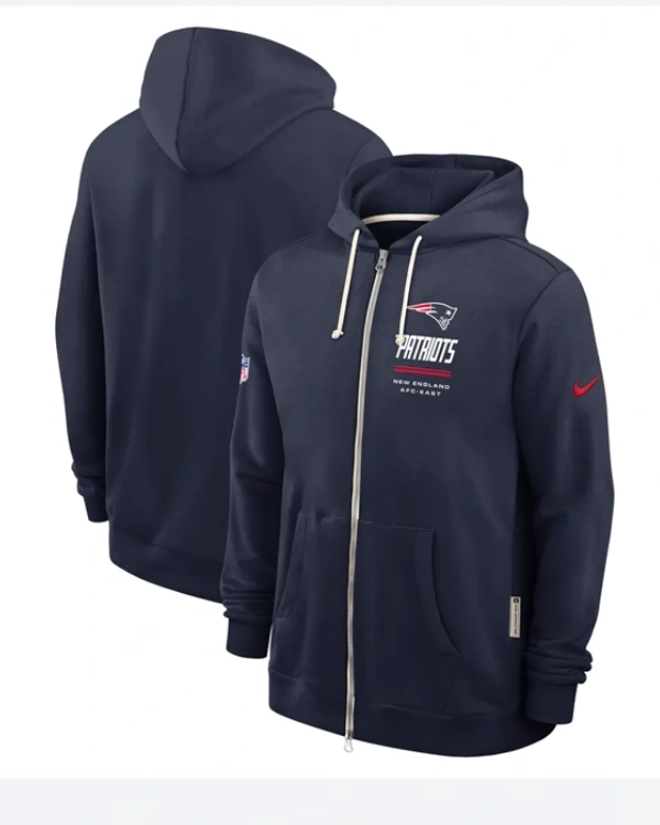 New England Patriots 2026 Sideline Zip-Up Hoodie