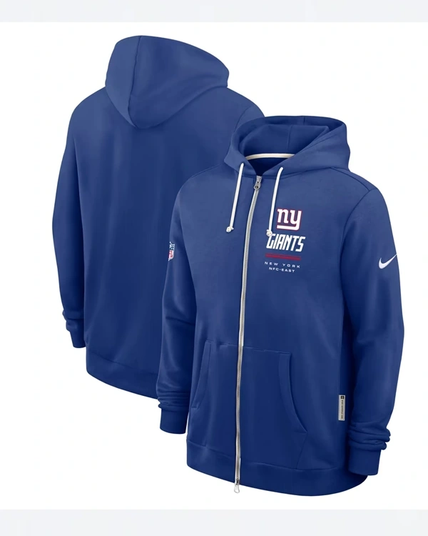 New York Giants 2026 Sideline Zip-Up Hoodie