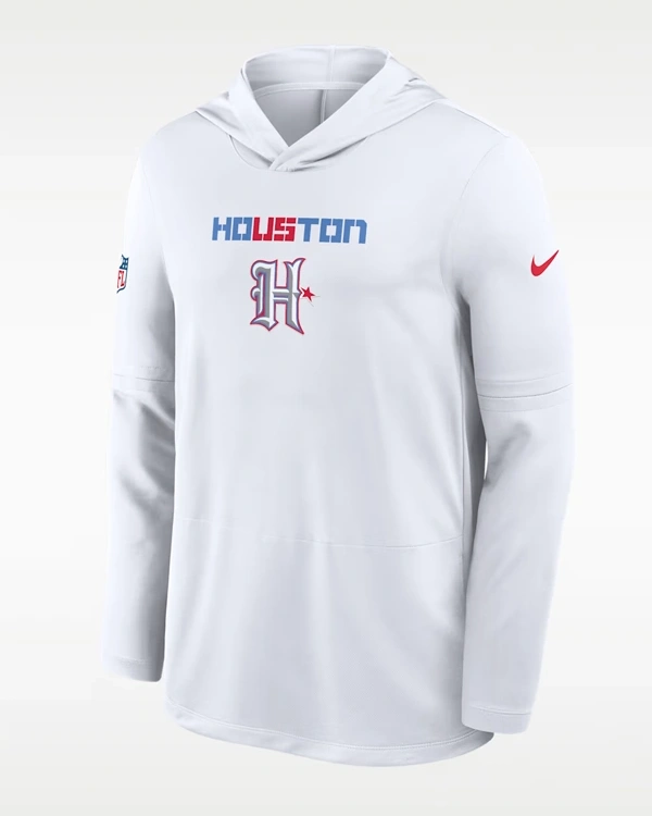 Nike Texans Rivalries 2026 Sideline Long-Sleeve Hooded T-Shirt