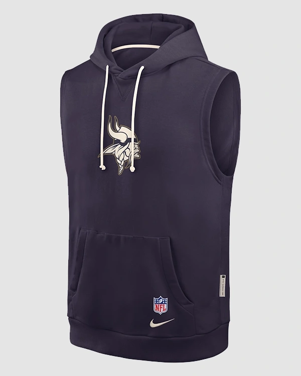 Nike Vikings Rivalries 2026 Sideline Sleeveless Hoodie