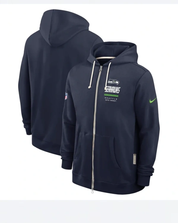 Seattle Seahawks 2026 Sideline Zip-Up Hoodie