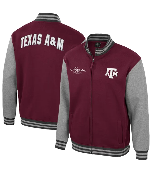 Texas A&M Aggies Full-Zip Varsity Jacket