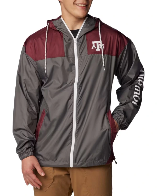Texas A&M Aggies Full-Zip Windbreaker Hooded Jacket