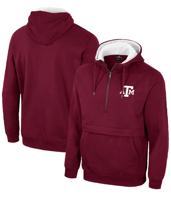 Texas A&m Aggies Half-Zip Hooded Jacket