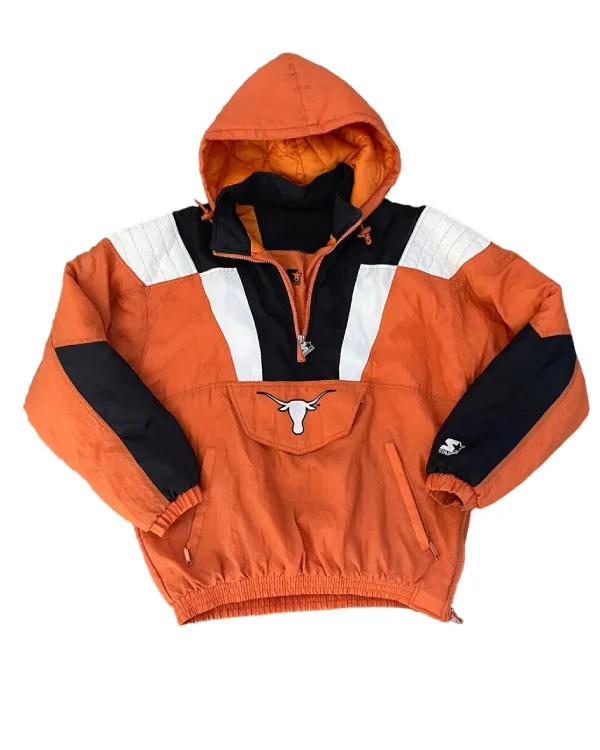 Texas Longhorns Half-Zip Pullover Hooded Jacket