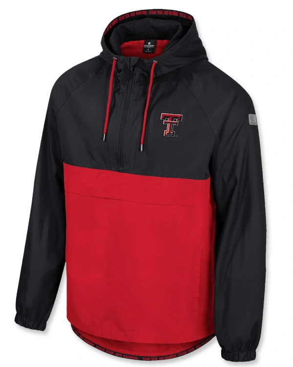 Texas Tech Red Raiders Half Zip Hooded Jacket