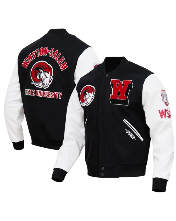 Winston-Salem State Rams Full-Zip Varsity Jacket