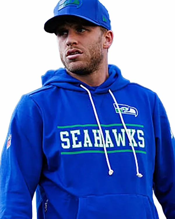 Buy Nike Seattle Seahawks Cooper Kupp 2026 Royal Blue Standard Issue Sideline Alt Hoodie Sale