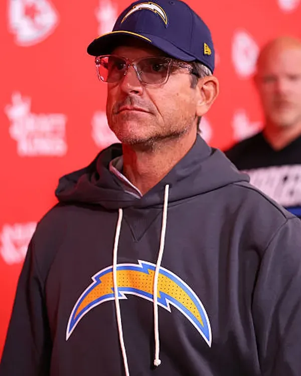 Jim Harbaugh 2026 Chargers Logo Hoodie