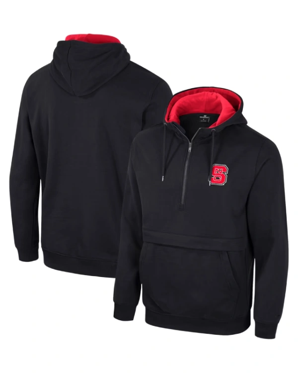 NC State Wolfpack Half Zip Hooded Jacket