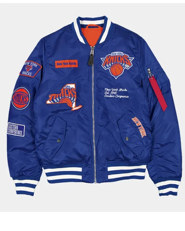 NY Knicks MA-1 Blue Bomber Jacket