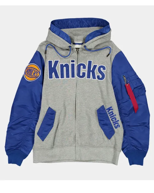 NY Knicks MA-1 Zip Up Hoodie