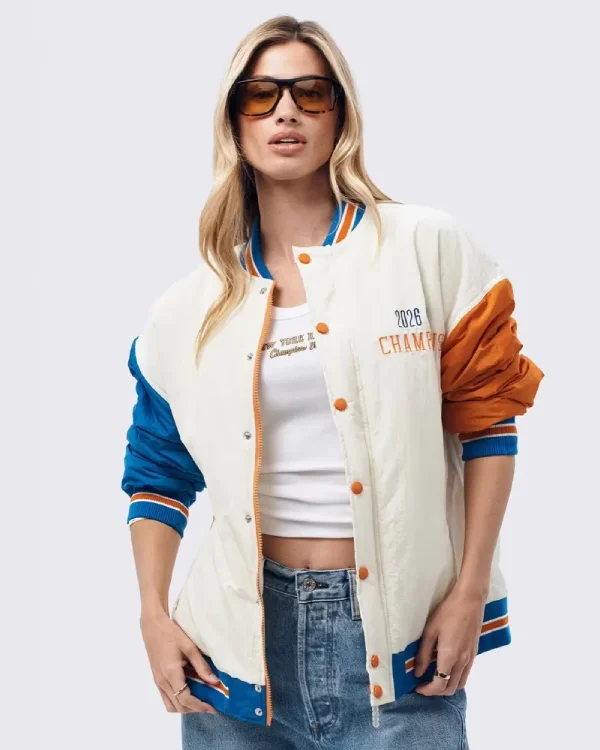 NY Knicks Terez NBA Champions Full Snap Bomber Jacket