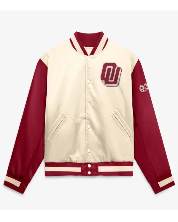 NaturalCrimson Oklahoma Sooners Legacy Bomber Jacket