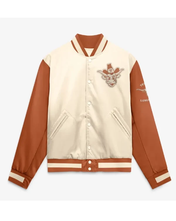 Natural_Texas Orange Texas Longhorns Legacy Bomber Jacket