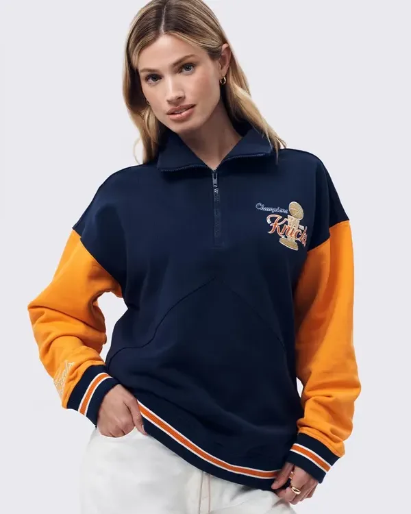 New York Knicks Terez 2026 NBA Champions Quarter-Zip Sweatshirt
