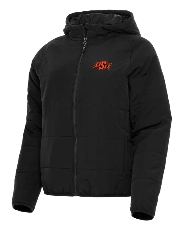 Oklahoma State Cowboys Full Zip Black Puffer Jacket