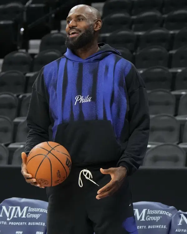 Philadelphia 76ers 2026 LeBron James Practice Hoodie