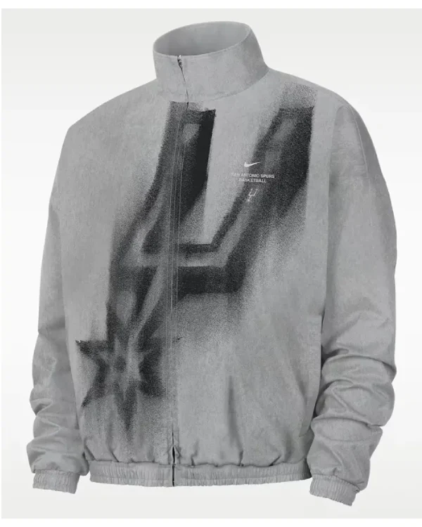 San Antonio Spurs Nike Grey Woven Basketball Jacket